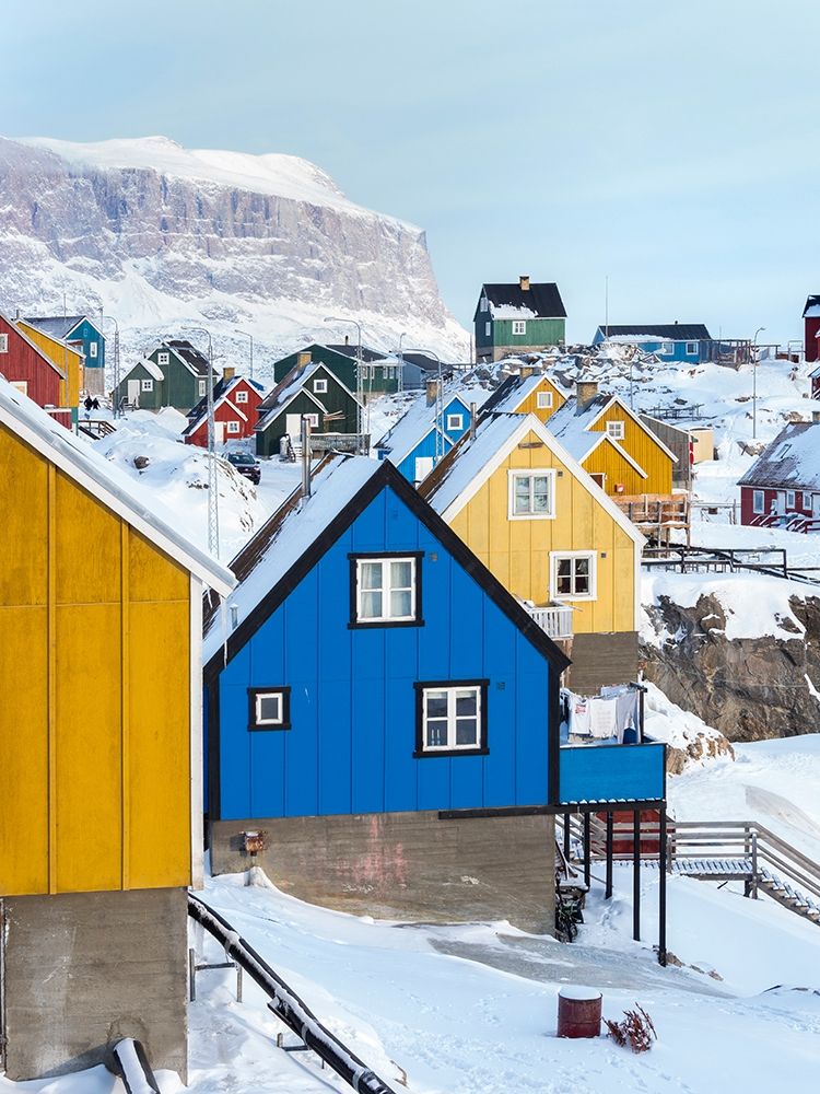 Town Uummannaq during winter in northern art print by Martin Zwick for $57.95 CAD